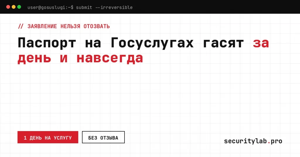 Паспорт недействительным через Госуслуги: услуга МВД за один день, отправленное заявление отозвать нельзя